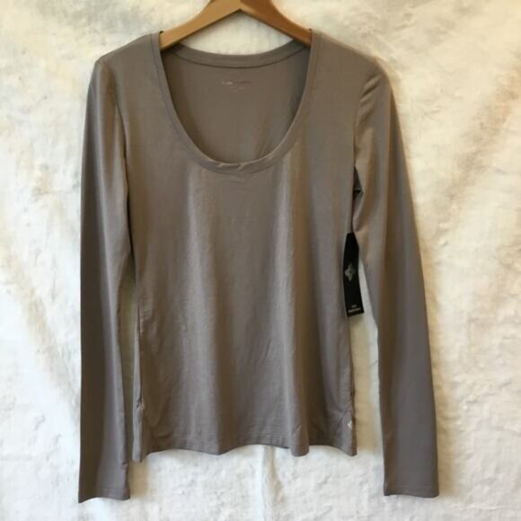 BCBGMAXZRIA Gray Long Sleeve Layer Top - Picture 6 of 11